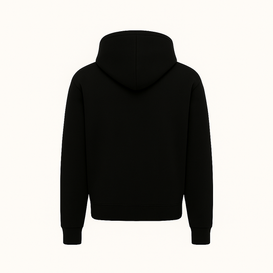 ONYX BLACK ZIPPER HOODIE