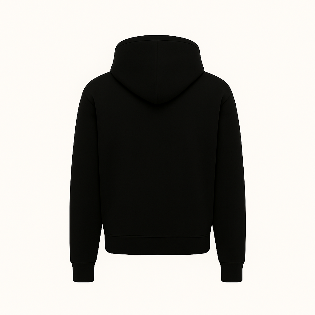ONYX BLACK ZIPPER HOODIE