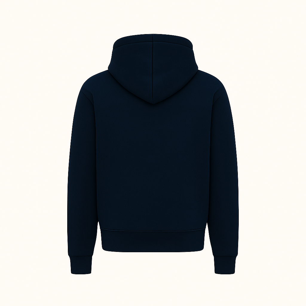 NAVY BLUE ZIPPER HOODIE