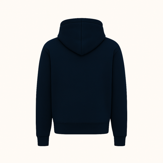 NAVY BLUE ZIPPER HOODIE