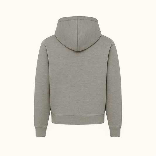 LIGHT GREY ZIPPER HOODIE
