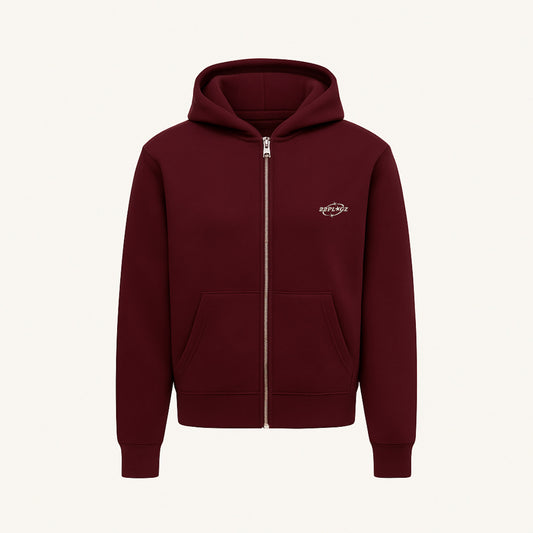 REDWINE ZIPPER HOODIE