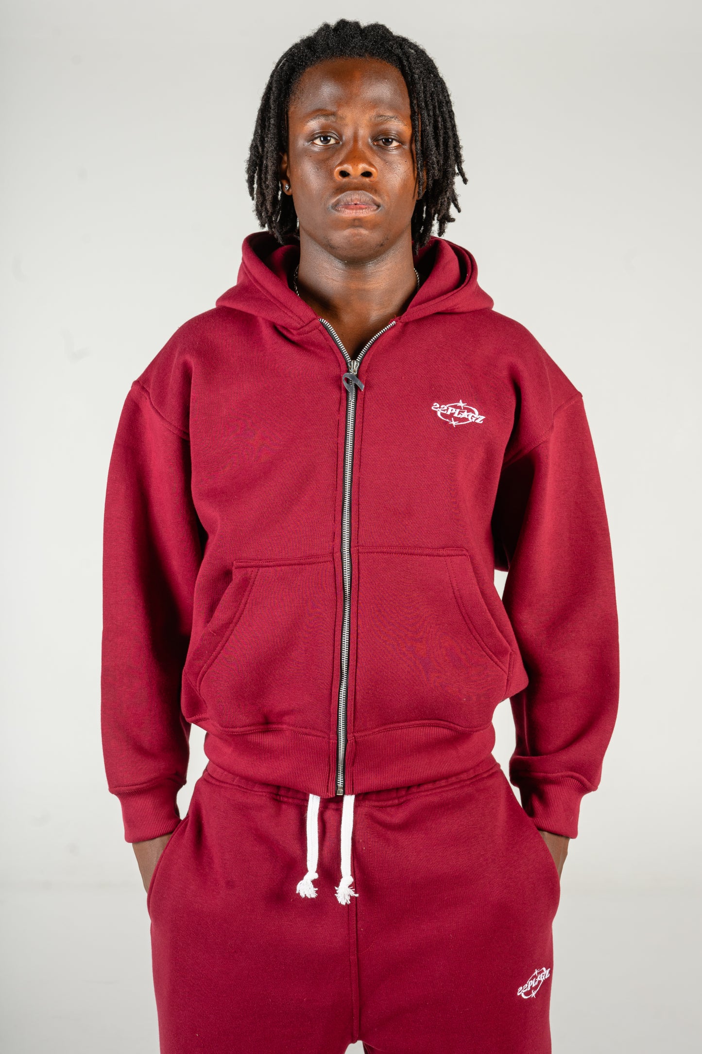 REDWINE ZIPPER HOODIE
